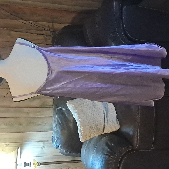 Gilligan & O'Malley Lavender Satin Chemise Slip Dress Date Night - Picture 4 of 7